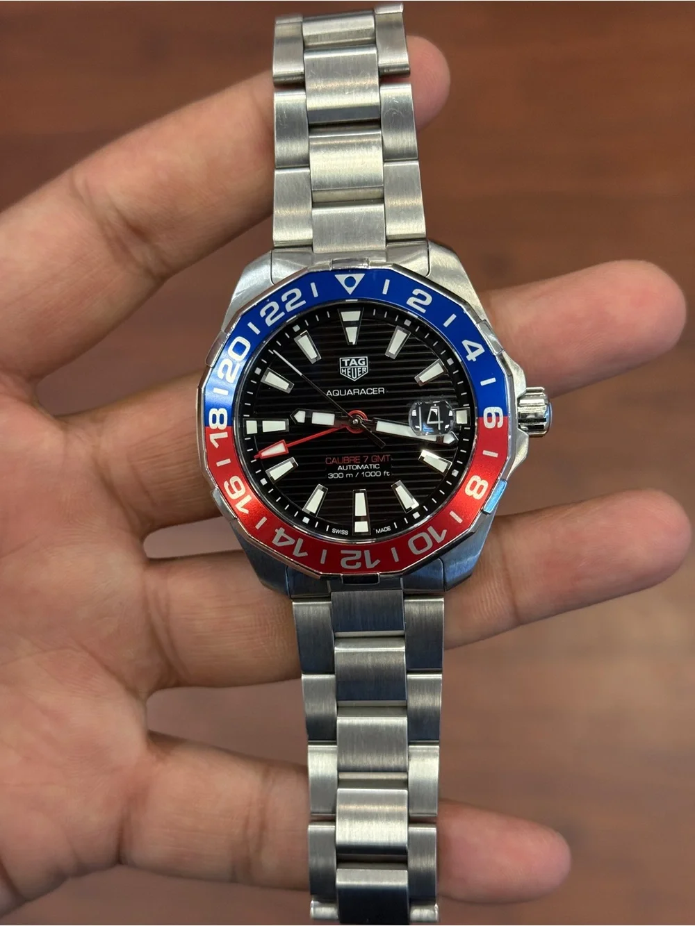 TAG Heuer Aquaracer GMT Automatic Pepsi Bezel WAY201F mens watch